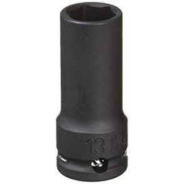 KOKEN 3/8 (0.4 inch (9.5 mm)) SQ. Impact Hexagonal Semi-Loop Socket (Thin) 0.3 inches (8 mm) 13301X-8