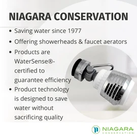 Dual Spray Swivel Faucet Aerator - Niagra Conservation | Sink Faucet Aerator with Low 1.5 GPM Flow Rate | (N3115P-FC)
