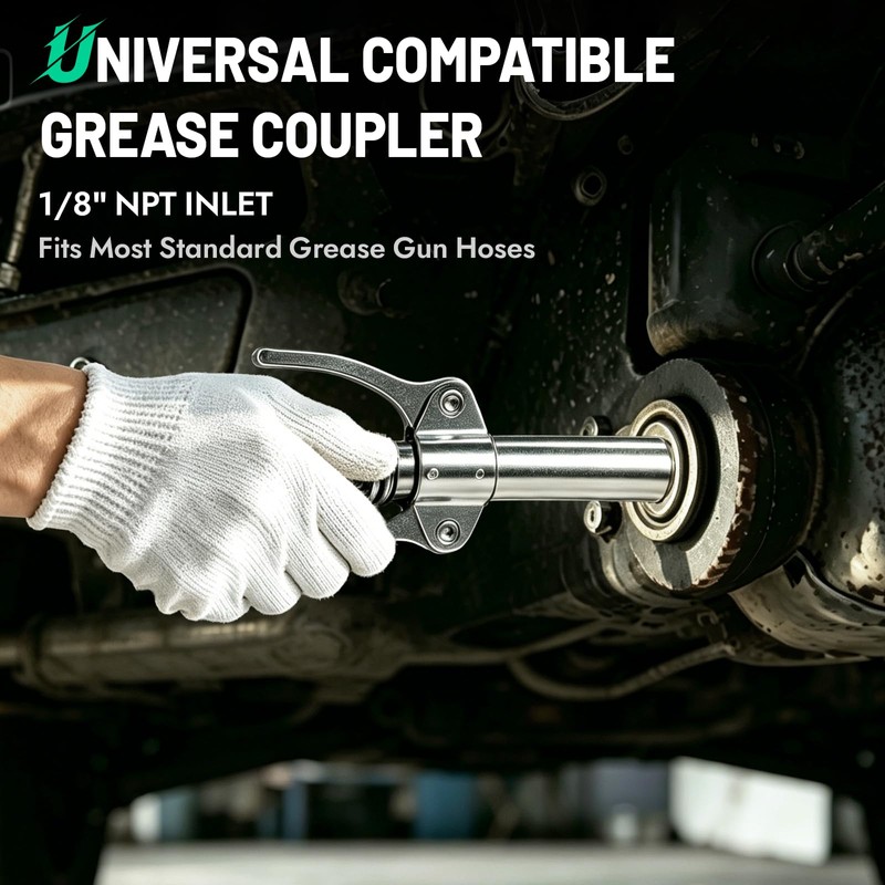 BTOBI Grease Gun Coupler Kit with 90 Degree Adapter, 2