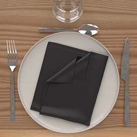 ALIX pack of 3 table napkins - black