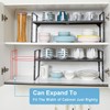 Set of 2 Expandable Cabinet Shelf Organizer, Stackable Kitchen Countertop