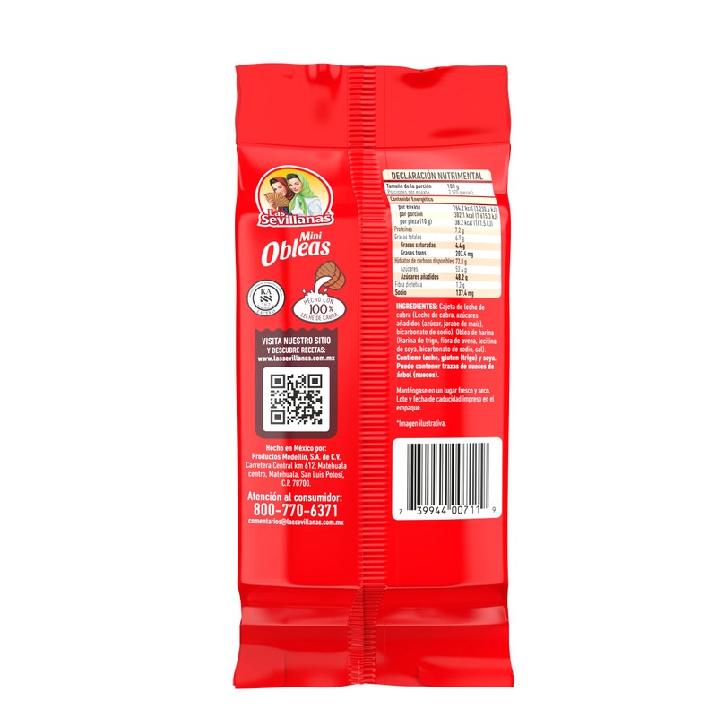 Mini Obleas with Cajeta (20 Delicious Wafers with Goat's Milk