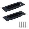 Septe 2 Pack 120mm Flush Sliding Closet Door Pulls, Pocket