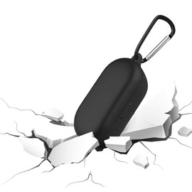 Geekria Funda de silicona compatible con auriculares Bose Sport True Wireless Earbuds, funda protectora para auriculares, funda de transporte protectora con gancho para llavero, puerto de carga accesible (negro)