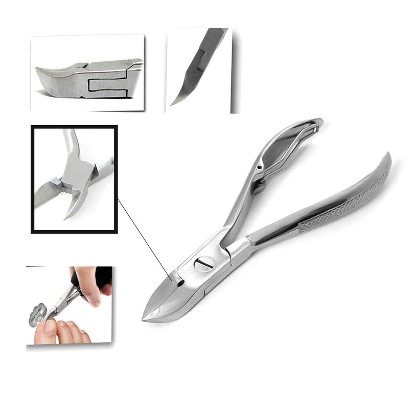 Cortaúñas para uñas gruesas y uñas encarnadas, 12 cm, resistente,