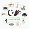 Felt Strips 10Pieces Pack 1x 6 Inches Self Adhesive Brown