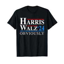 Harris Walz 2024 Obviously Kamala Harris Tim Waltz Election T-Shirt
