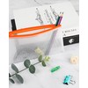 Smarpau A6 Mesh Document Bag, 36PCS Clear Pencil Case Plastic