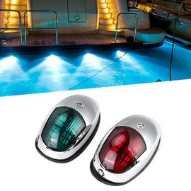 Navigation Lamp ,Navigation Light 12V LED Marine Navigation Light Waterproof Green Starboards Red Port Lamp Side Mount for 20m Boat Maximum