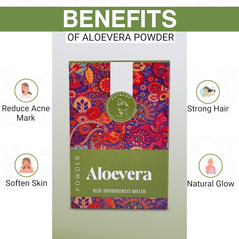 AATMANA Aloe Vera Powder| Face Pack & Face Mask |