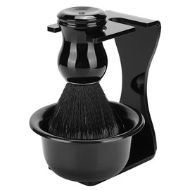 Heavy Duty Bowl Brush Stand Beard Cleaning Tool, 3 Piece Shaving Brush Beard Shaving Set for Dad Men