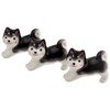 Yakushi Kiln Wanko Hiyori Kuroshiba Chopsticks Rest (Nobi), Pack of