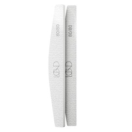 Chaun Legend Zebra Half Moon Nail Files 80/80-2pcs | Precision Shaping for Acrylic, Dip Powder, Polygel, and Nail Extensions | Coarse Grit, Curved Design, Double-Sided | Nail Files