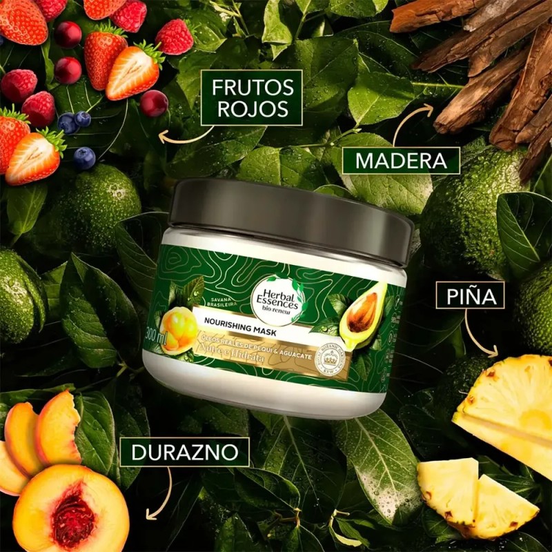 Mascarilla para cabello Herbal Essences Bío:Renew Pequi & Aguacate Nutre