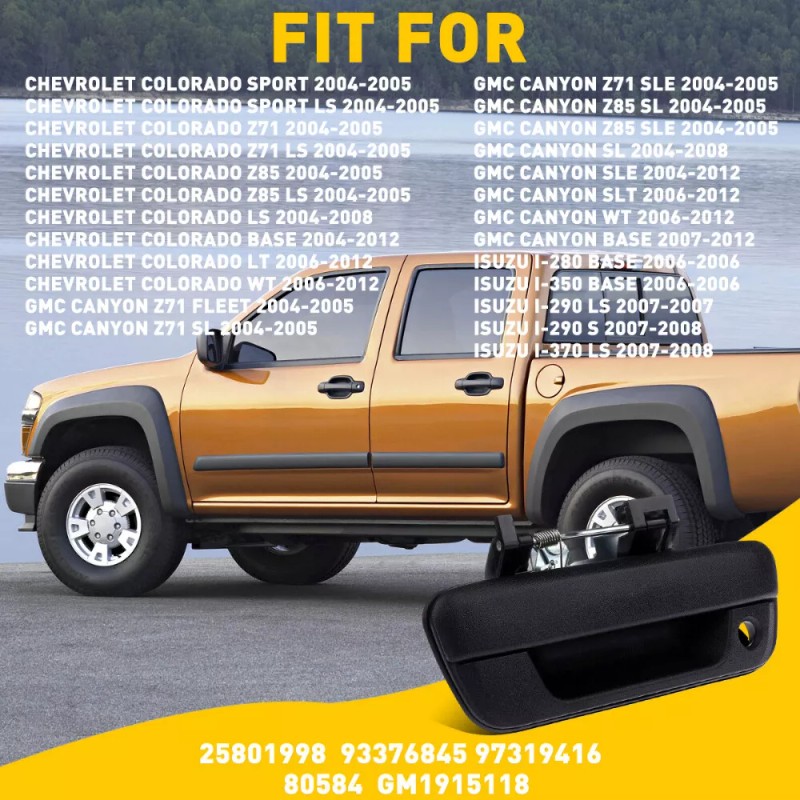 Slaction Rear Gate Tailgate Tail Latch Handle for 2004-2012 GM