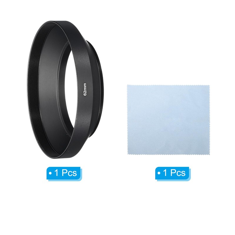 PATIKIL 62mm Lens Hood for Camera Lens Wide Angle Mat