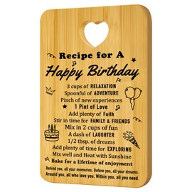 Unique Birthday Gift Decorative Bamboo Cutting Board Decor Kitchen Gifts for Friend Sister Kitchen Wood Gift Christmas Cheese Serving Boards Xmas Presents