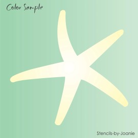 Designs by Joanie Stencil Beach Starfish Seashell Tropical Ocean Lake House Sand Art Craft Signs - 8"