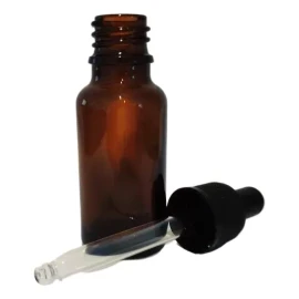Meliars Frasco Gotero 20 Ml Ambar Bulbo Negro Cristal (100 Piezas)