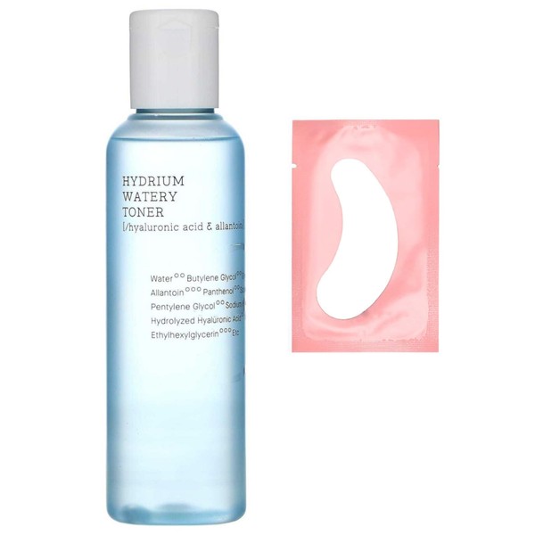 Hydrium Watery Toner 150ml with Eye Pads, Korean Skincare