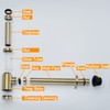 ZASLEME Brass Round Bottle P Trap, Basin Sink Waste Trap