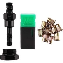 Amjoy Rivet Nut Tool Mandrel M6 and 10 Rivet Nuts, Rivet Tool Set Spare Part, Nutsert Tool Accessories Set Compatible with RZX/Astro Riveters