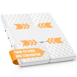 Mittimiya Twin to King Bed Bridge Converter | Split King Gap Filler for Adjustable Beds | Anti-Slip Design | Fits Double, Queen & Split King Sizes | Quick 5-Min Setup (No Tools Needed)