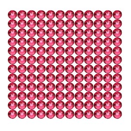 Onwon 1440 Pcs Crystal Flat Back Brilliant Round Rhinestones Glass Stones Glitter Gems Faux Diamond for Craft,Nail Art,Shoes,DIY Decorations (SS12 / 3.1mm, Rose)