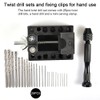 Hand Drill Set Pin Vise With Mini Twist Drill Bits