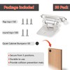 50 Pack 25 Pairs 1/2" Overlay Cabinet Door Hinges Satin