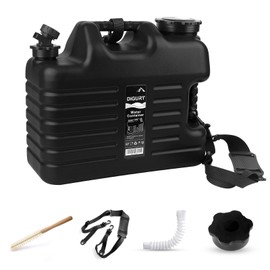 Digury 5 Gallon Water Jug, Camping Water Container BPA Free Water Storage with Spigot No Leakage Portable Emergency Water Tank for Outdoor Hiking Camping Picnic Supplies Black