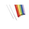 Cambridge ESTR1MTCB1BM 8-Piece Bent Rainbow Silicone Straw Set