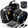 Digital Camera with Macro & Wide Angle Lens 48MP 4K