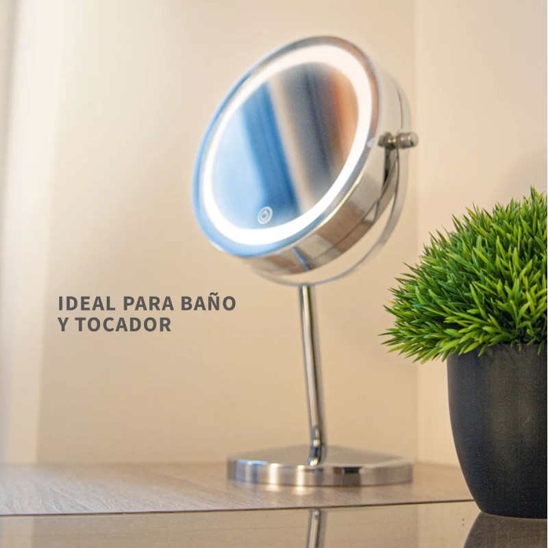 Namaro Design Espejo De Vanidad Con Luz Y Aumento Namaro