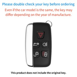 Leather Key Fob Cover Key Case Protector Fit for LR4 Sport Evoque XF XJ XJL F-pace 5 Buttons Remote Car Key Case (A-BLUE)