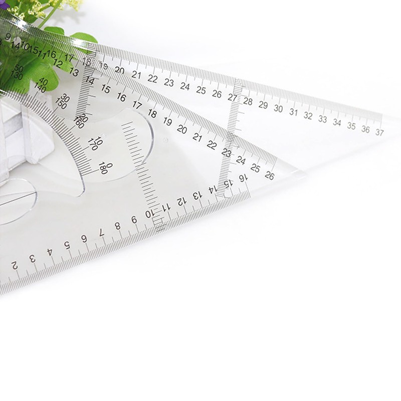Utoolmart 35CM Large Triangle Ruler Square Set, Plastic Triangular Scale