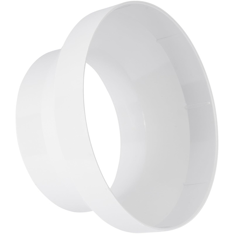Vent Systems 4" to 5" White Duct Connector Fitting –