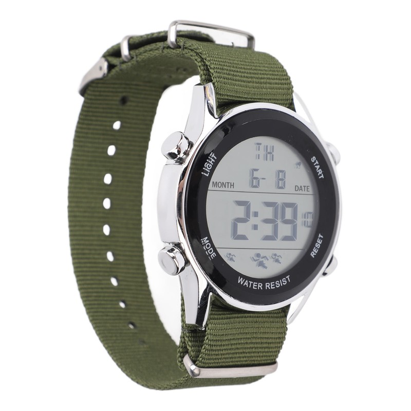 Mens Digital Sports Waterproof Watch Dual Time Zone Stopwatch Calendar