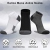Eallco 10 Pairs Mens Ankle Socks Low Cut Athletic Cushioned