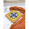 Portuguese Ceramic Tiles Trivet with Cork Base for Hot Pots