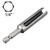 sourcing map 10mm Nut Driver, 1/4" Quick-Change Hex Shank Slotted