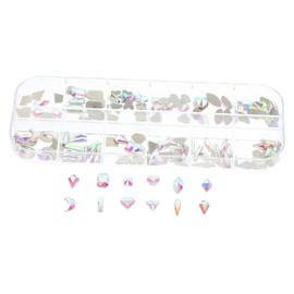 Gatuida Flatback Nail Charms Rhinestones for Manicure Multi Shapes Nail Diamonds Decors for DIY Nail Art Salon Quality Glitter Decoration for Nails