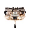 RIAH FASHION Bead Multi Layer Versatile Statement Bracelets - Stackable