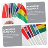 KONTONTY DIY Flagpole 100pcs Plastic Flag Sticks Handheld Flagpoles for