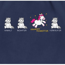 Shirtracer - Gym Bag Backpack - Work and Job Gifts - Nurse Unicorn, 4 Navy Blue