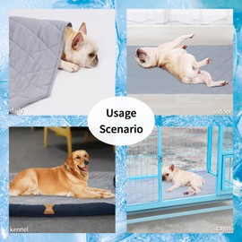 NACOCO Pet Summer Cooling Blanket 31.5" x 43.3" Double-sided availability Mat Dog Throw Puppy Self Cat Pad Bed Cover for Home Outdoor sofa Sleeping Washable Portable Lightweight Small to Large(Grey,M)