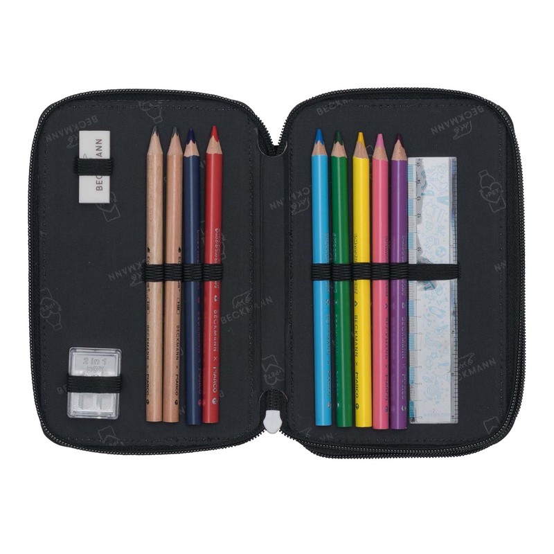 Beckmann Ninja Elements 3 Compartment Pencil Case, Ninja Elements, Pencil
