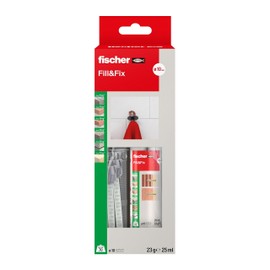 fischer Fill & Fix Liquid Dowel and Repair Compound for Torn Drill Holes and Repairs of Broken Furniture Hinges in Numerous Building Materials in Indoor and UV-Protected Outdoor Use