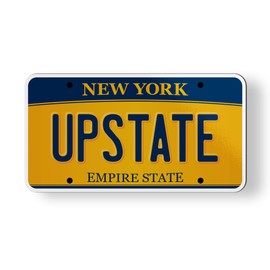 Upstate New York State License Plate Style Magnet for Car Fridge Locker Metal Door - 3.5"