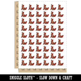 Southwestern Style Tribal Coyote Wolf Dog Temporary Tattoo Water Resistant Fake Body Art Set Collection - 54 1" Tattoos (1 Sheet)